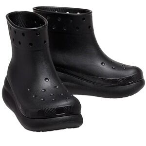 Crocs Crush Black Waterproof Lightweight Boot Adult Women's Size 8 / Men's 6